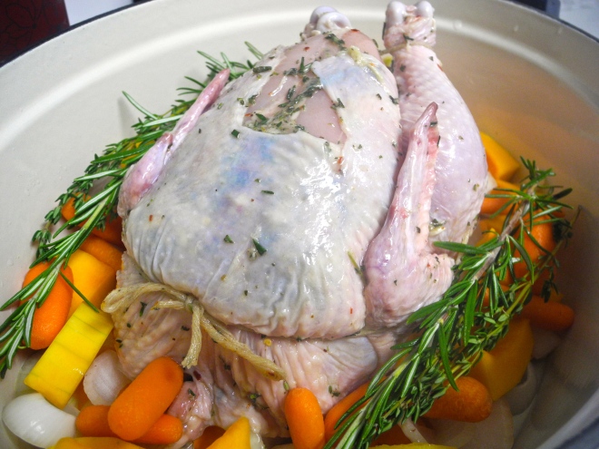 Whole Roast Chicken with Vegetables